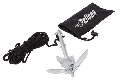 Pelican Compact Anchor Kit for Kayak, Canoe, SUP, Inflatables or Small Boats, Foldable Storage Bag, Ideal for Fishing Kayak Boating (1.5 lb) - Available at All In One Marketplace Canada
