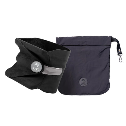 trtl Travel Pillow - Airplane Pillow for Neck and Shoulder Support - Soft, Lightweight, Machine-Washable Travel Pillows for Airplanes - Black - Available at All In One Marketplace Canada