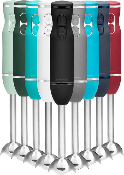 Chefman Immersion Blender, 300W Hand Blender with Stainless Steel Blades, Powerful Electric Ice Crushing 2-speed Control Handheld Food Mixer, Purées, Smoothies, Shakes, Sauces & Soups, Black Chefman