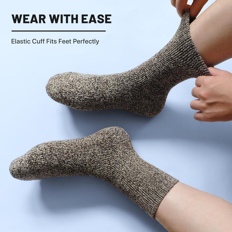 SIMIYA 5 Pairs Merino Wool Socks Extra Thick for Winter Cold Weather 🍁 All In One Marketplace Canada