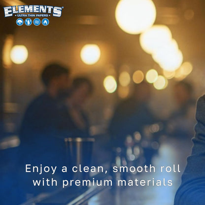 Elements 1 1/4 Size Ultra Thin Rice Rolling Paper - 25 Booklets, 1250 Sheets