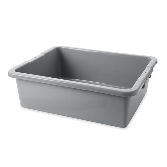 Rubbermaid Commercial Products Standard Bus/Utility Box 7-Gallon Gray Heavy Duty Plastic Restaurant Wash Basin/Dish Washing Tub for Kitchen Organization/Storage Rubbermaid Commercial