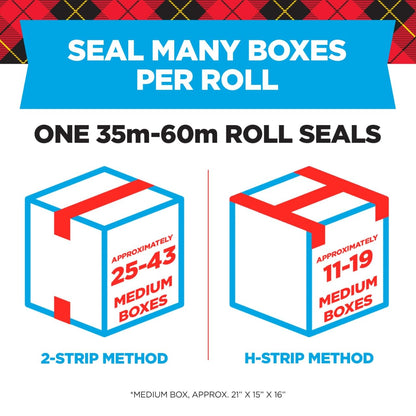 Scotch Packing Tape Heavy Duty Shipping Tape, 1.88" x 50m, 6 Rolls Scotch