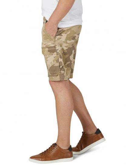 Wrangler Authentics Men's Classic Relaxed Fit Stretch Cargo Short Big & Tall Classic Relaxed Fit Stretch Cargo Shorts, Jungle Elmwood Camo, 36