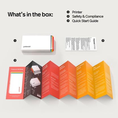 Polaroid Hi-Print - 2nd Generation Bluetooth Connected 2x3 Pocket Photo Dye-Sub Printer - White Printer Only (9128) Polaroid