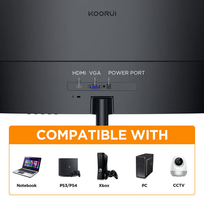 KOORUI 24 Inch FHD 1500R Curved Computer Monitor 🍁 All In One Marketplace Canada