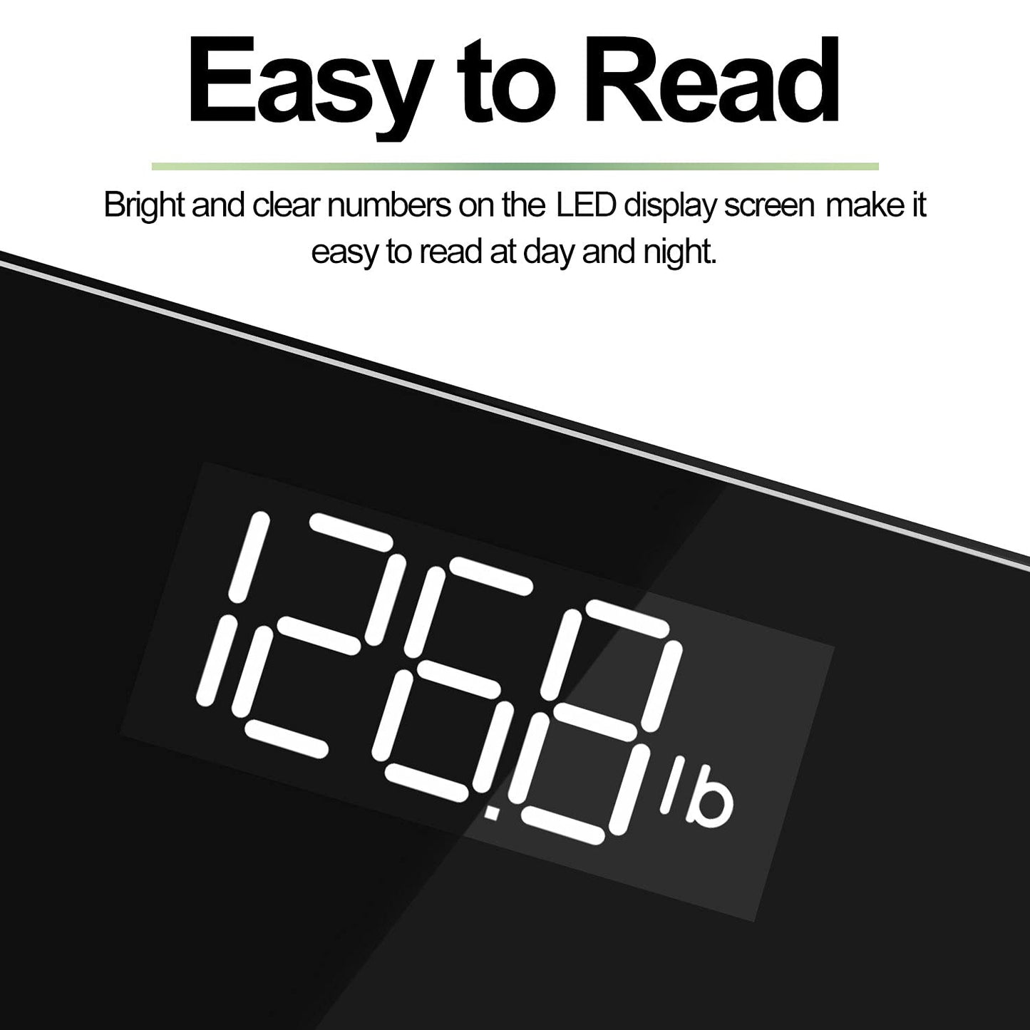 RENPHO Scale for Body Weight, Bathroom Weighing Scale with Backlit LED Display, Highly Accurate & Measures Weight up to 400 lb/180kg, Black-Core 1S (Black)