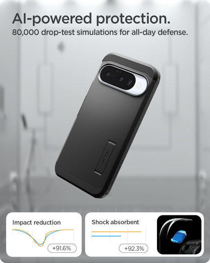 Spigen Case for Pixel 10 / Pixel 10 Pro Case, Tough Armor (AI) MagFit Designed for Google Pixel 10 / Pixel 10 Pro - Black