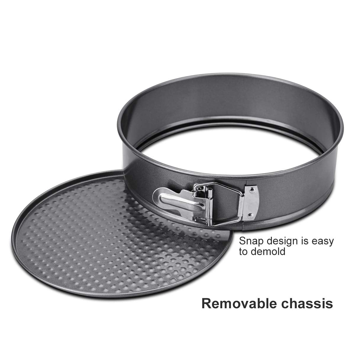 9" Non-Stick Cheesecake Pan, Springform Cake Pans Leakproof Round Cake Pan,Removable Bottom Quick Release Latch Moulds for Birthday Cake, Include 50 PCS Cake Paper Liners 🍁 All In One Marketplace Canada