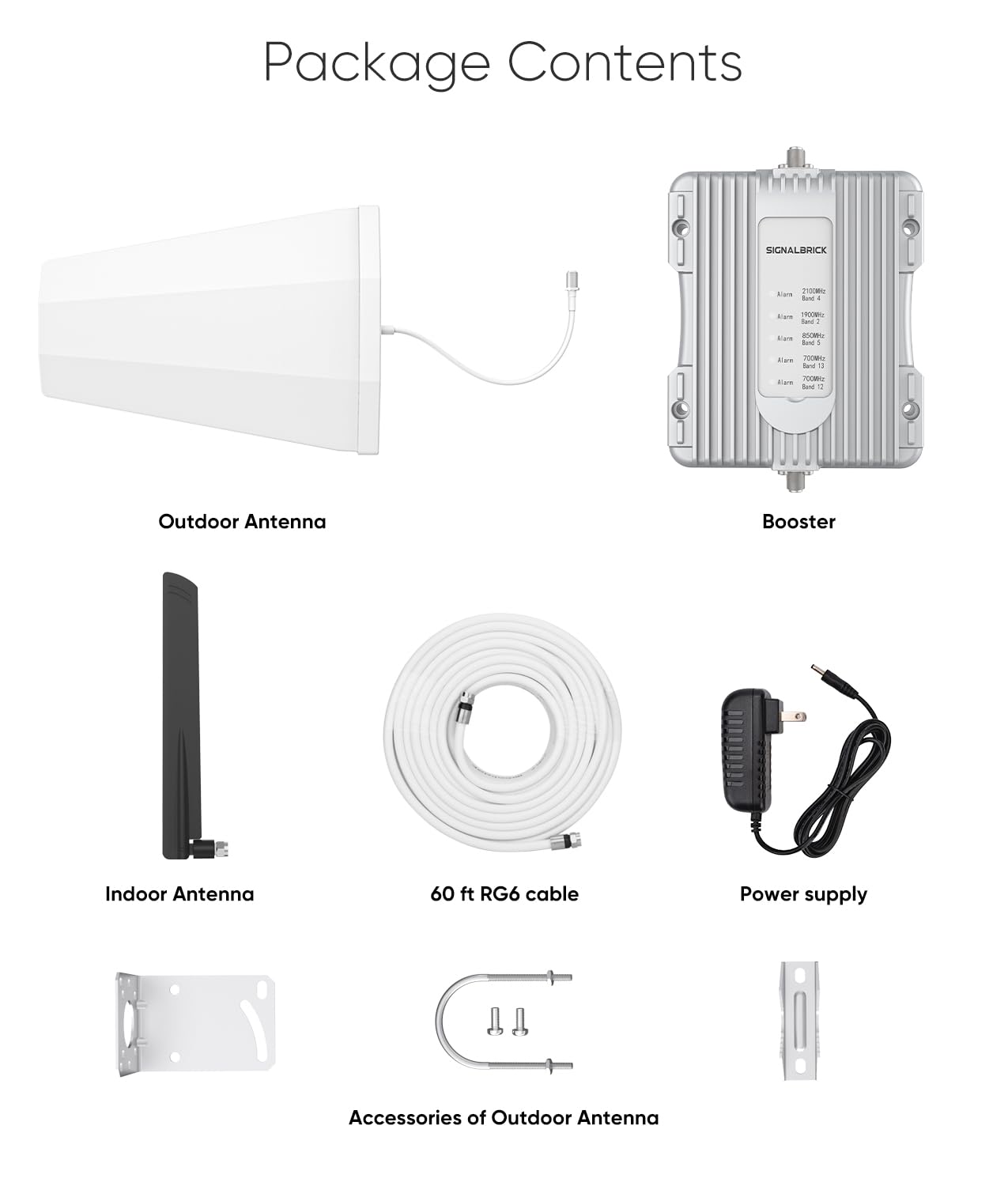 SignalBrick Cell Phone Booster for House & Cottage, Boost 3G 4G & LTE 5G Data Up to 3,000 sq ft, Cell Signal Booster Canada Support All Canadian Carriers-Bell, Telus, Rogers, Fido Etc