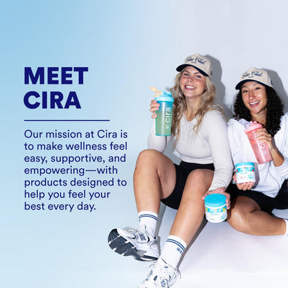 Cira Hydration Electrolytes Powder - Daily Electrolyte Powder, Sugar Free, Naturally Sweetened w/Stevia, Hydration Powder w/Himalayan Salt for Dehydration Relief - Raspberry Hibiscus, 45 Servings