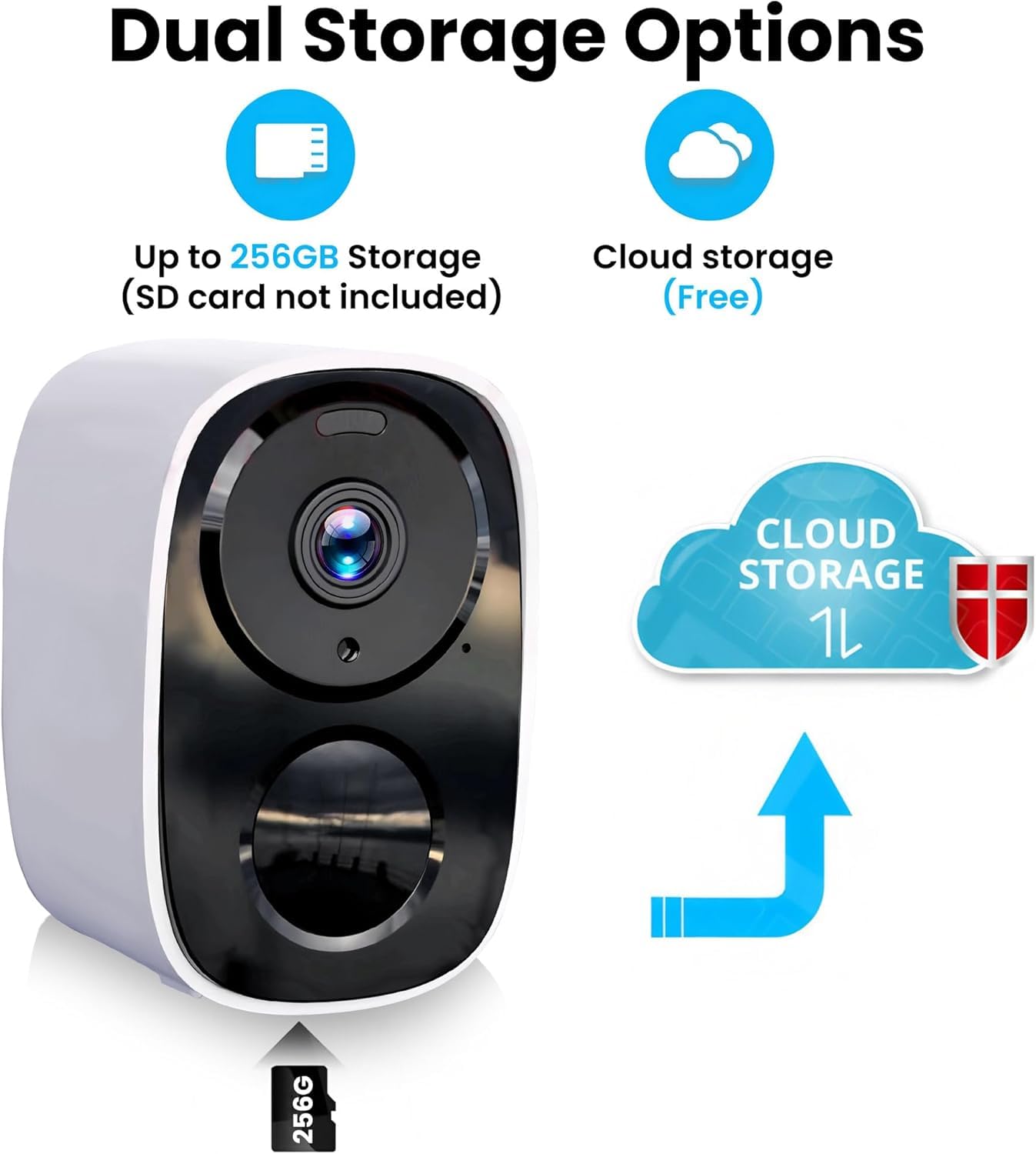 Wireless Security Camera 2Pack- Outdoor WiFi Security Cameras, Color Night Vision, AI/PIR Detection, 2-Way Talk, Cloud/SD, Weatherproof, Battery Powered Outdoor Cameras for Home Security Outside