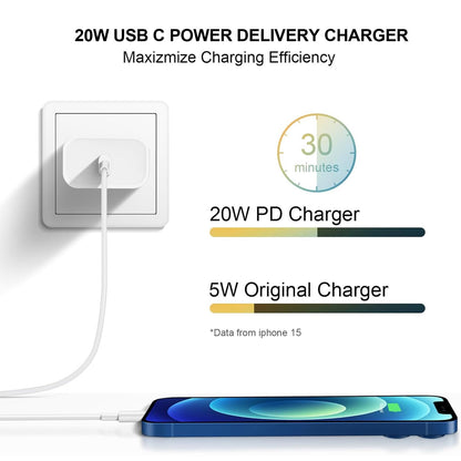 i Phone17/16/15 Fast Charger，20W USB C Charging Block with 6FT USB-C Charging Cable for i Phone17/17 Plus/17 Pro Max/16/16 Plus/16 Pro/16 Pro Max/15/15 Pro Max【4 Pack】