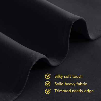 NICETOWN Blackout Draperies Window Curtain Panels for Winter - Thermal Insulated Solid Grommet Blackout Curtains/Drapes for Living Room (Set of 2,42 Inch by 54 Inch,Black) 🍁 All In One Marketplace Canada