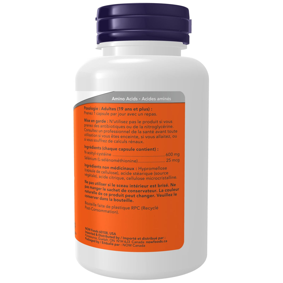 NAC (N-Acetyl Cysteine) 600mg with Selenium and Molybdenum, 100 Count