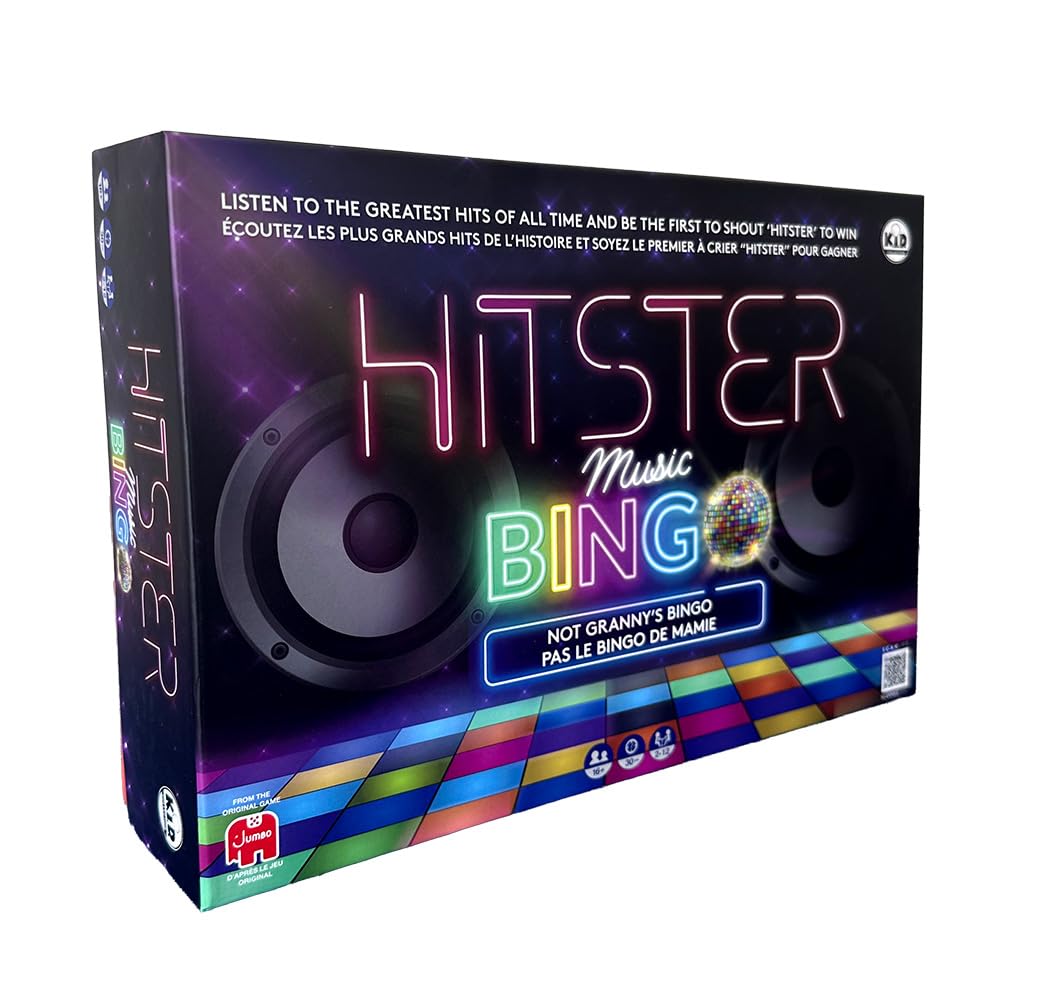 HITSTER Bingo – Music Party Game with Disco Ball, 225 Music Cards & Wipe-Off Boards – Interactive Quiz Game for Adults & Teens 16+
