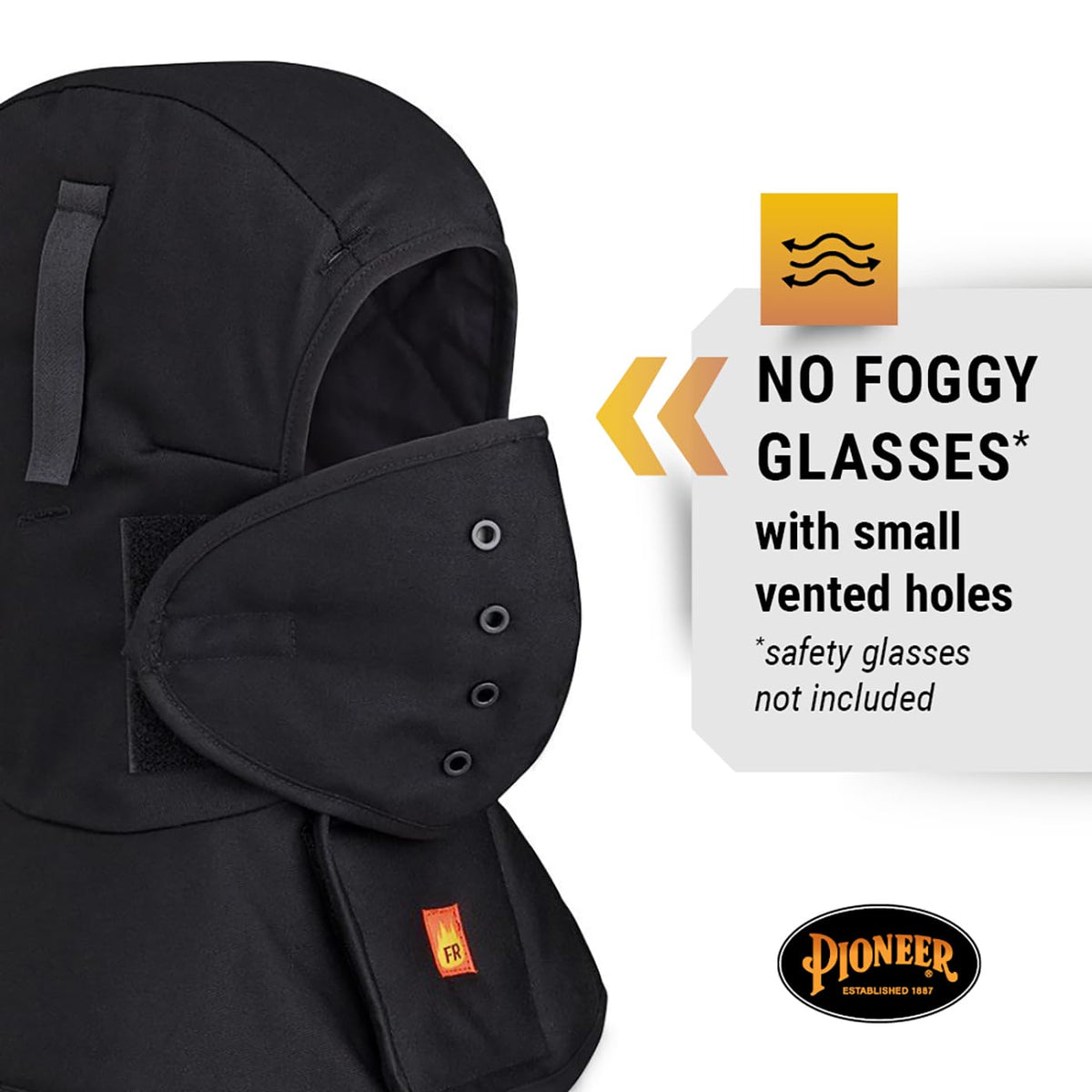 Pioneer V4510970-O/S FR Winter Long Neck Hard Hat Liner, Heavy-Duty, Detachable Mounthpiece Black, Fit All 🍁 All In One Marketplace Canada