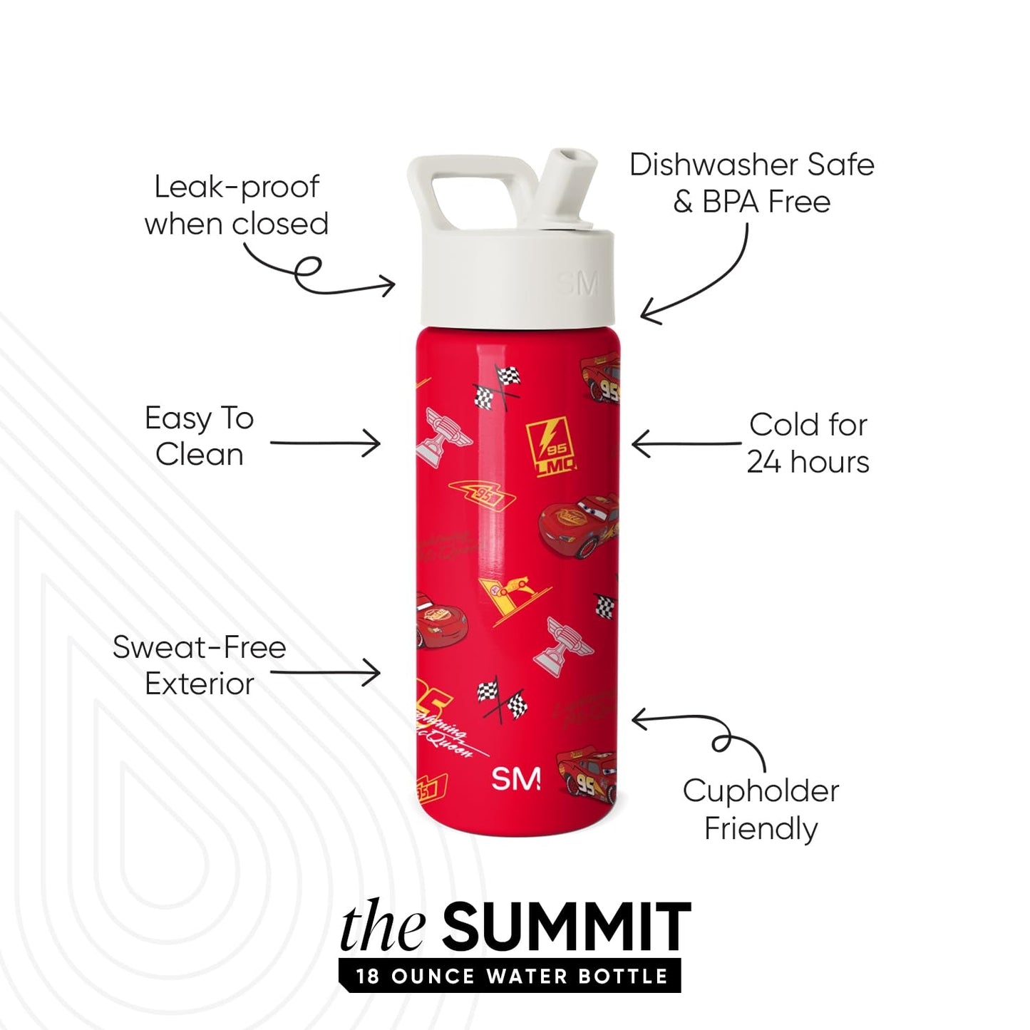 Simple Modern Disney Cars Kids Water Bottle & Toddler Cup | 18oz 🍁 All In One Marketplace Canada