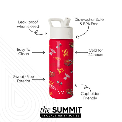 Simple Modern Disney Cars Kids Water Bottle & Toddler Cup | 18oz 🍁 All In One Marketplace Canada