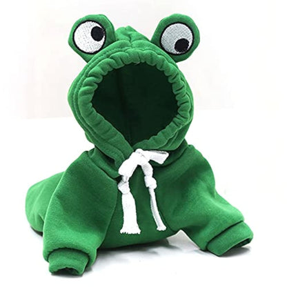 Warm Dog Winter Clothes Cute Fruit Dog Coat Hoodies Fleece Pet Dogs Costume Jacket for French Bulldog Chihuahua Ropa para Perro(Green,S) 🍁 All In One Marketplace Canada
