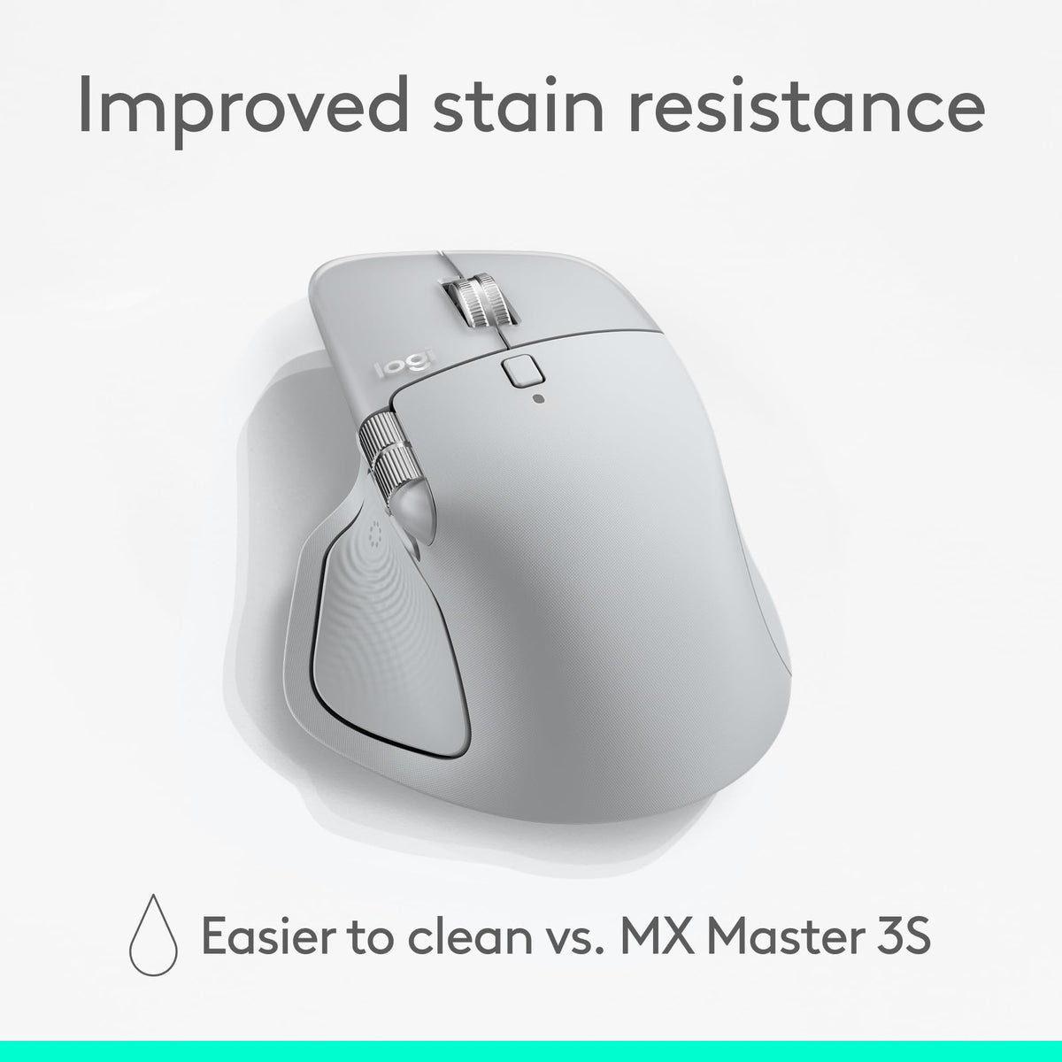 Logitech MX Master 4, Ergonomic Wireless Mouse with Advanced Performance Haptic Feedback, Ultra-Fast Scrolling, USB-C Charging, Bluetooth, Windows, MacOS - Pale Grey