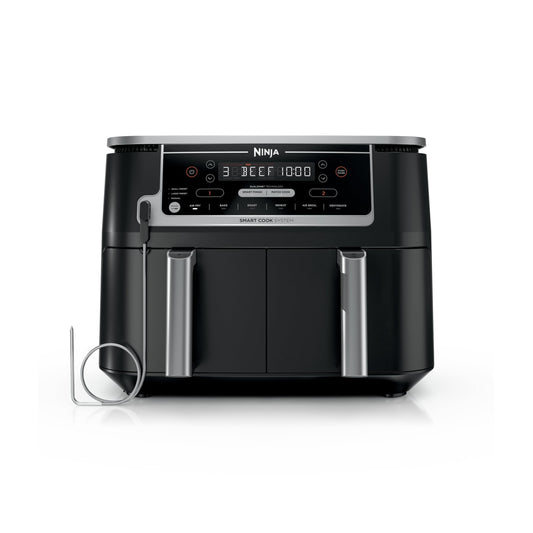 Ninja Foodi 10 QT 6-in-1 DualZone Smart XL Air Fryer, 2 Independent 5QT Baskets, Smart Cook Thermometer, Match Cook, Smart Finish, Air Fry, Roast, Bake, Dehydrate, Reheat, Grey, DZ550 - Available at All In One Marketplace Canada