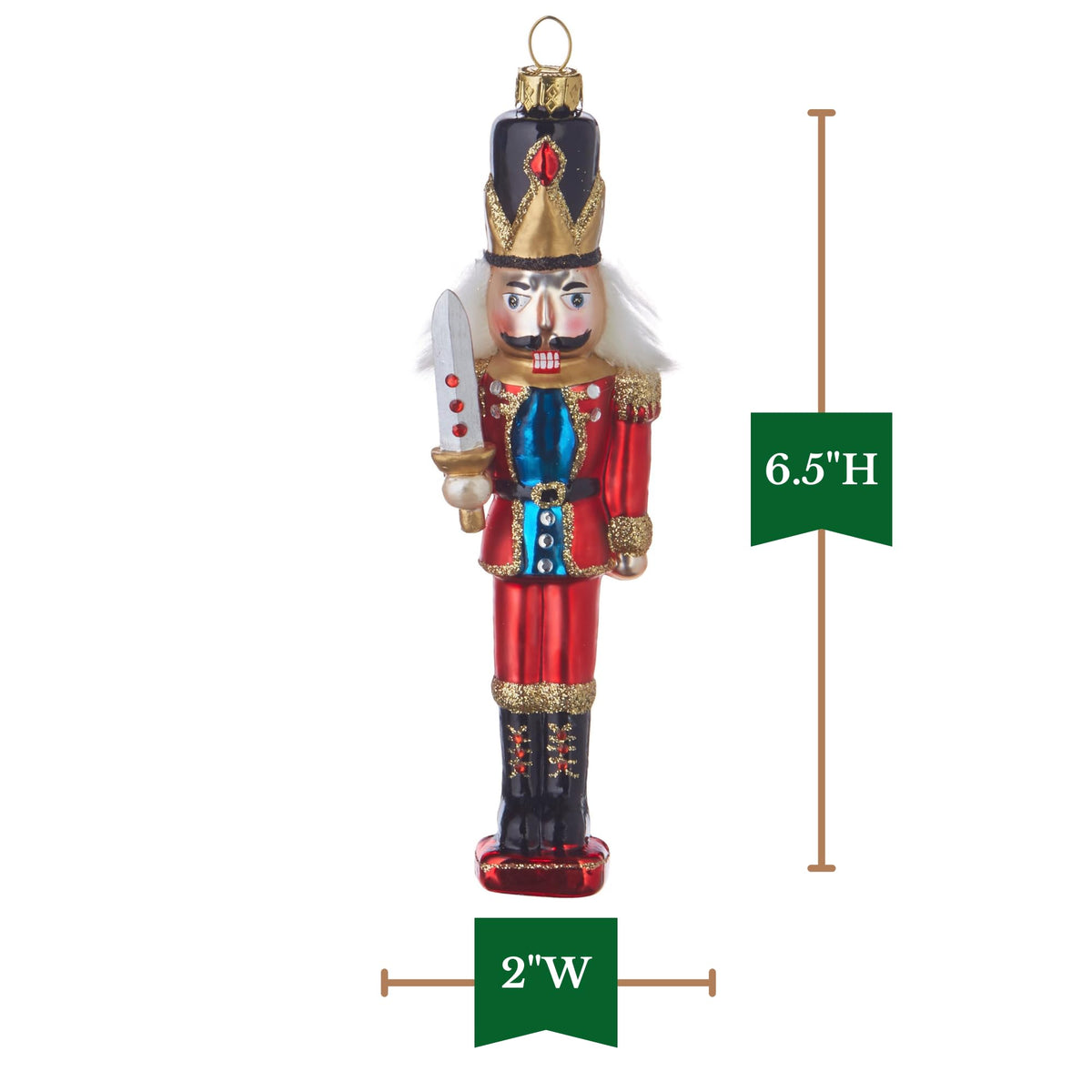 RAZ Imports 2020 Nutcracker Traditions 6.5-Inch Nutcracker Ornament Set, Assortment of 3, Glass, Christmas, Halloween, Wedding, Housewarming, Easter