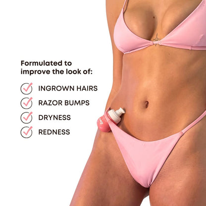 Bushbalm Ingrown Hair Oil - Targets Ingrown Hairs, Razor Bumps and Post Shave Irritation - Soothes and Hydrates Skin, 30 ml - Watermelon Sugar
