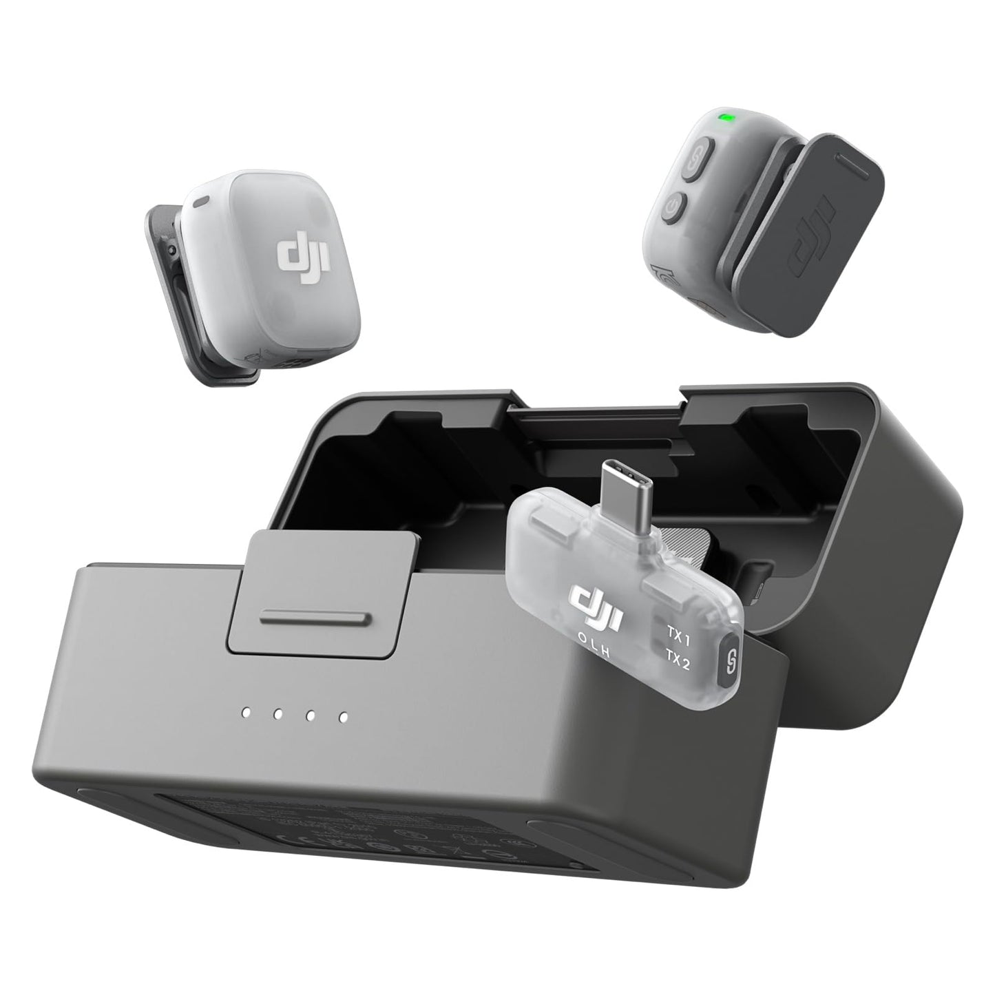 DJI Mic Mini 2 (2 émetteurs + 1 récepteur mobile + étui de charge), micro-cravate sans fil pour vlogging pour iPhone/Android/appareil photo, microphone Bluetooth, Plug-and-Play, 90h d'autonomie, streaming, suppression du bruit