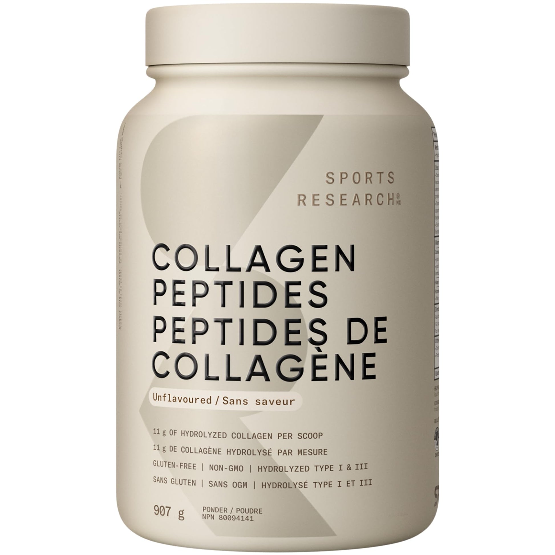 Sports Research® Premium Collagen Peptides Powder (32oz Jar) | Grass-Fed, Certified Paleo Friendly, Non-GMO and Gluten Free - Unflavored and Easy to Mix