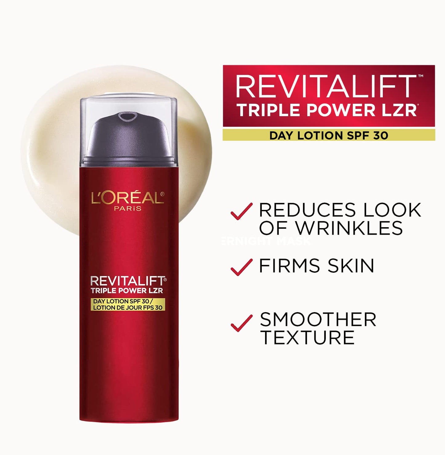 L'Oreal Paris Anti-Aging Day Lotion Spf 30 With Pro-retinol, Vitamin C + Hyaluronic Acid | Revitalift Triple Power Lzr, 50 Milliliters 🍁 All In One Marketplace Canada