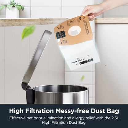 EUREKA Mighty Mite Canister Vacuum Cleaner, Lightweight 3670G w/Dust Bags