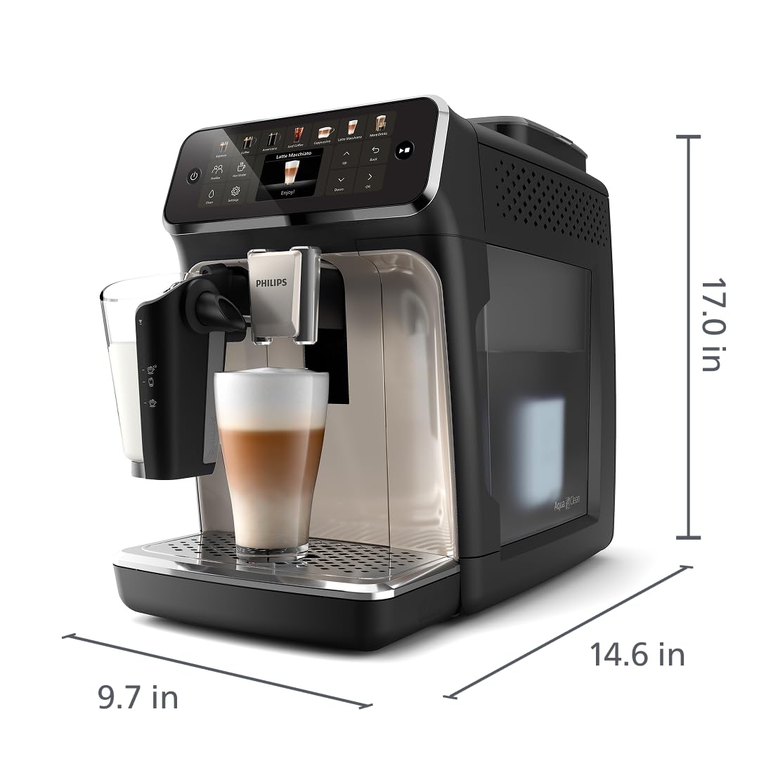 Philips 4400 Series Fully Automatic Espresso Machine, LatteGo Milk System