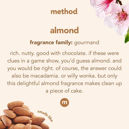 Method Hardwood Floor Cleaner, Squirt + Mop Refill, Use as Laminate or Sealed Wood Floor Cleaner, Almond Scent, 2 Liter Bottle, 1 Pack, Packaging May Vary Method