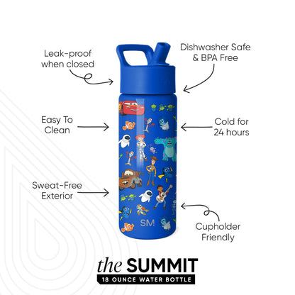 Simple Modern Disney Pixar Kids Water Bottle & Toddler Cup | 18oz 🍁 All In One Marketplace Canada