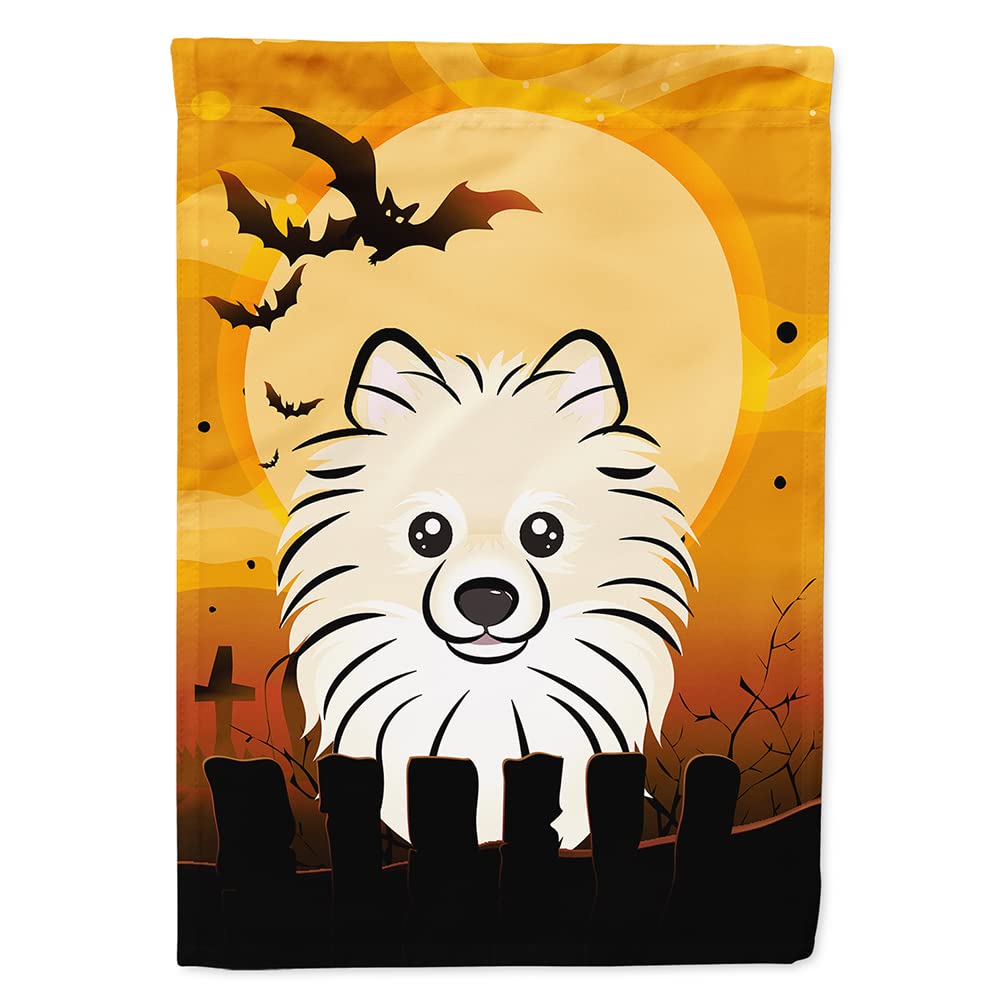Caroline's Treasures BB1765CHF Halloween Pomeranian Canvas House Size Flag, Multicolor, Large