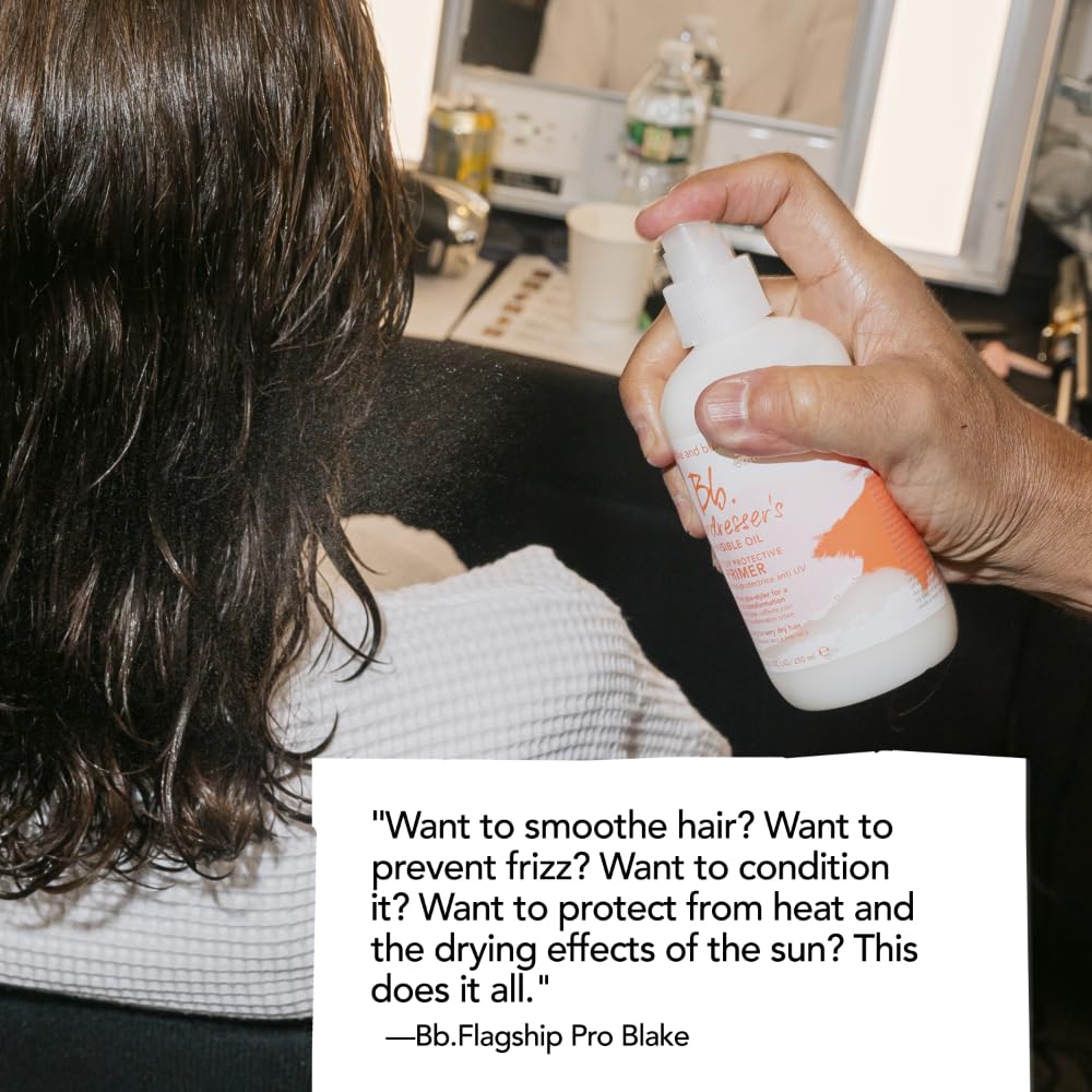 Bumble and bumble. Hairdresser's Invisible Oil Heat/UV Protection Leave-In Conditioner Hair Primer | Hydrating, Anti Frizz, Color Safe | Straight, Coily | With Argan Oil + Coconut Oil, 60 ml Bumble and bumble