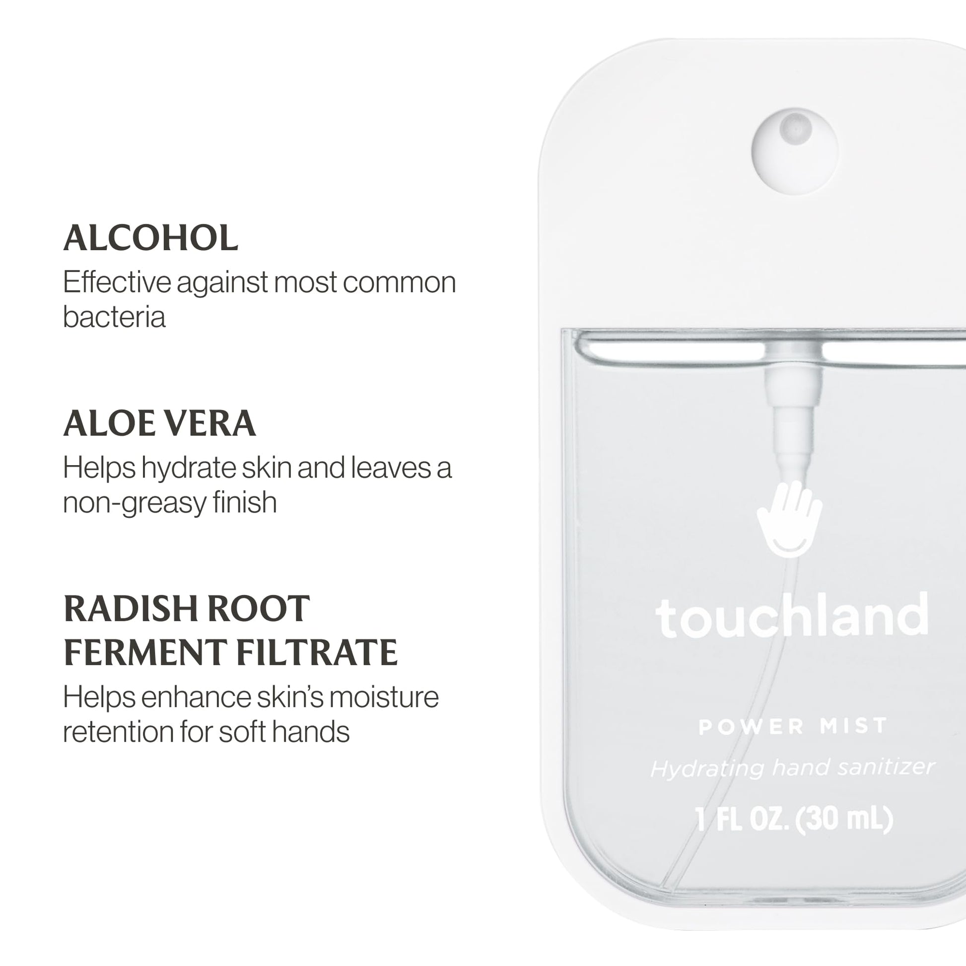 Touchland Hand Sanitizer Spray, Fresh & Woods Trio - 3 x 1 FL OZ