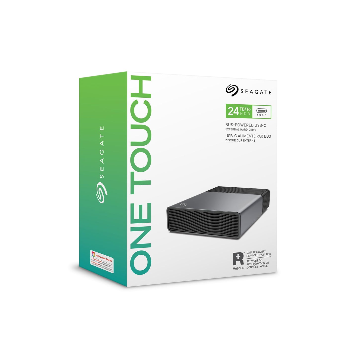 Seagate One Touch 8TB External Hard Drive Desktop HDD - USB-C Compatible with Most Windows and macOS, Rescue Recovery (STNB8000400)