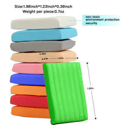 Polymer Clay 50 Colors, Modeling Clay for Kids DIY Starter Kits, Oven Baked Model Clay, Non-Sticky Molding Clays with Sculpting Tools, Gift for Children and Artists - Available at All In One Marketplace Canada