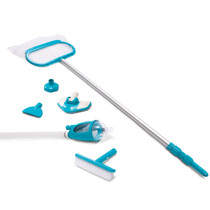 INTEX 28003E Deluxe Above Ground Pool Maintenance Kit for Minimum 800 GPH Flow Rates with Vacuum, 110" Pole, Wall Brush and 24' Hose 🍁 All In One Marketplace Canada