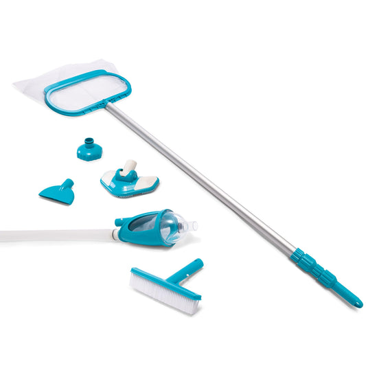 INTEX 28003E Deluxe Above Ground Pool Maintenance Kit for Minimum 800 GPH Flow Rates with Vacuum, 110" Pole, Wall Brush and 24' Hose 🍁 All In One Marketplace Canada Intex