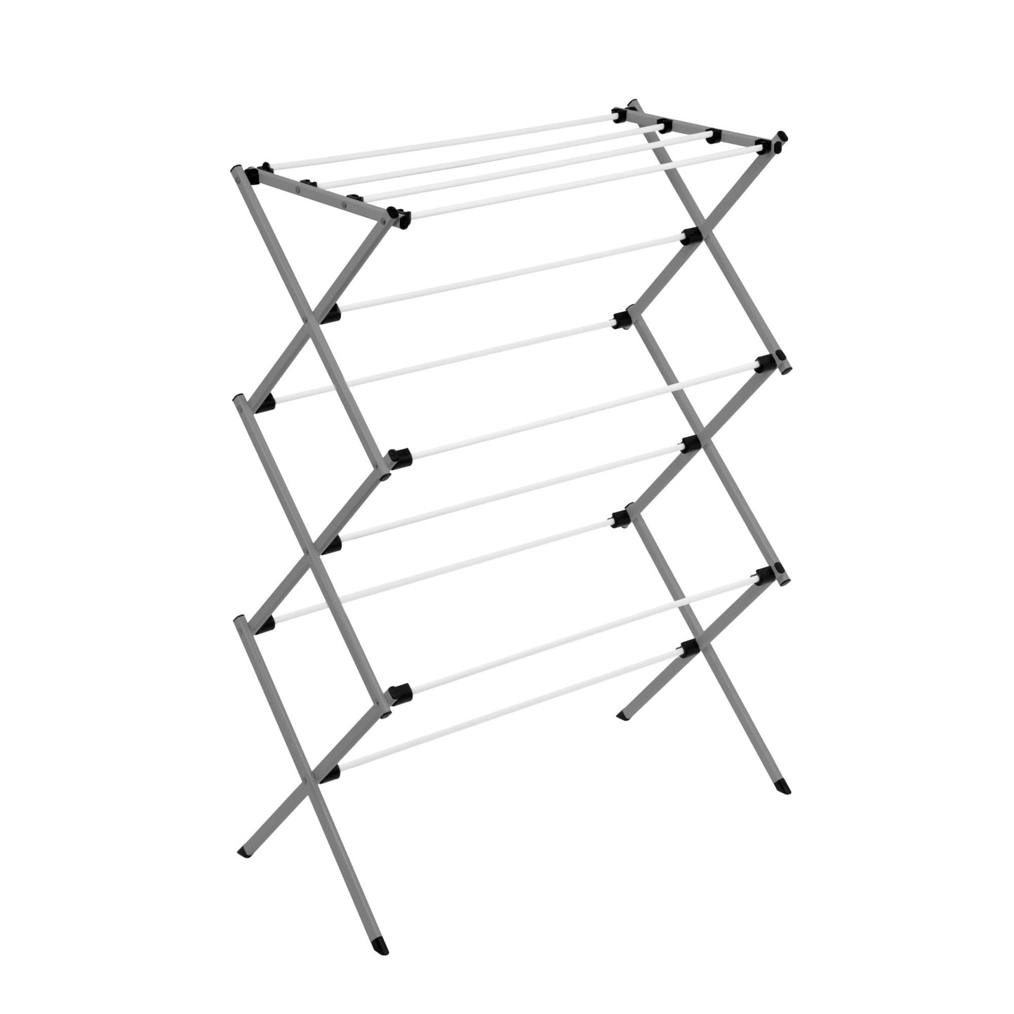 Honey-Can-Do DRY-01306 Folding 42-Inch Clothes Drying Rack, Silver/White - Available at All In One Marketplace Canada