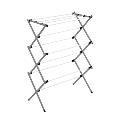 Honey-Can-Do DRY-01306 Folding 42-Inch Clothes Drying Rack, Silver/White - Available at All In One Marketplace Canada