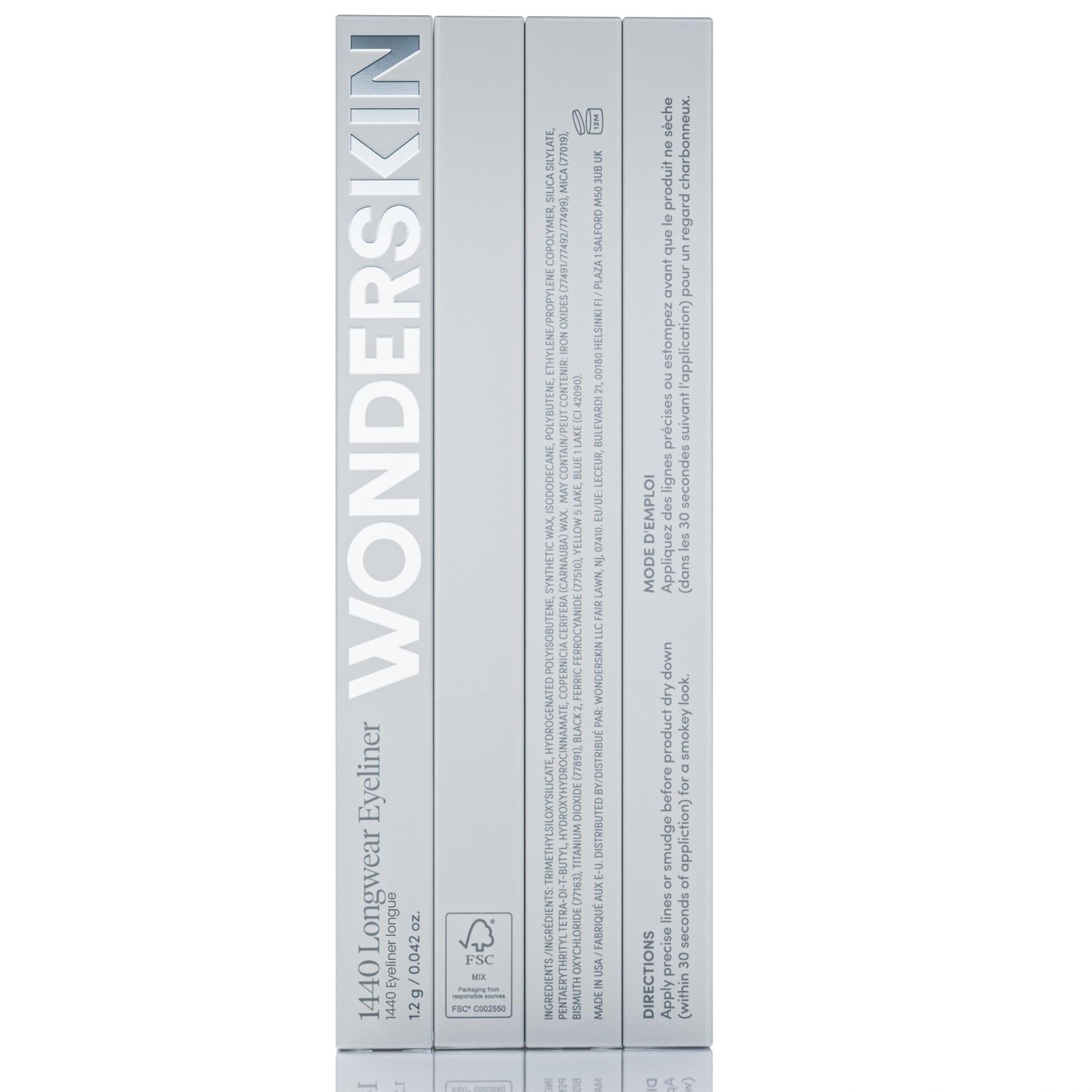 Wonderskin Eyeliner Pencil, 1440 Longwear Deep Black Eyeliner Pencil - Waterproof, Sharpenable & Smudge Proof (Liquorice) - Available at All In One Marketplace Canada