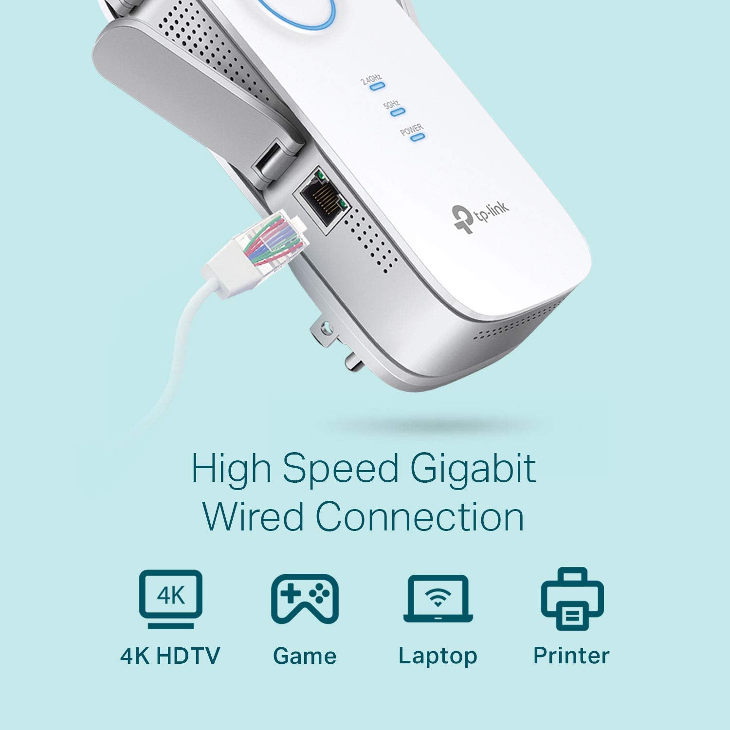 TP-Link AC2600 WiFi Booster & Repeater (RE650) – Extends Coverage with Dual Band 2600Mbps, Gigabit Port, 4X4 MU-MIMO, Access Point Mode TP-Link