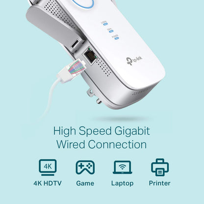 TP-Link AC2600 WiFi Booster & Repeater (RE650) – Extends Coverage with Dual Band 2600Mbps, Gigabit Port, 4X4 MU-MIMO, Access Point Mode TP-Link