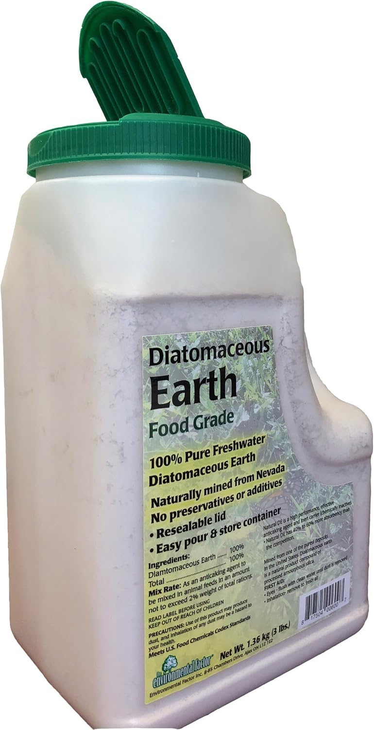 Environmental Factor 4006003 EFI 100-Percent Fresh Water Diatomaceous Earth Shaker Jug White