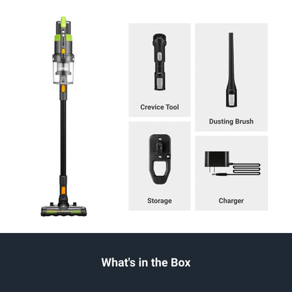 Eureka Cordless Vacuum Cleaner Powerful for Hard Floor and Pet Hair, Lightweight Portable Convenient Cordless Stick and Handheld Vacuum LED Headlight, Green, RapidClean Pro NEC285GR w/ 250W BLDC Motor EUREKA