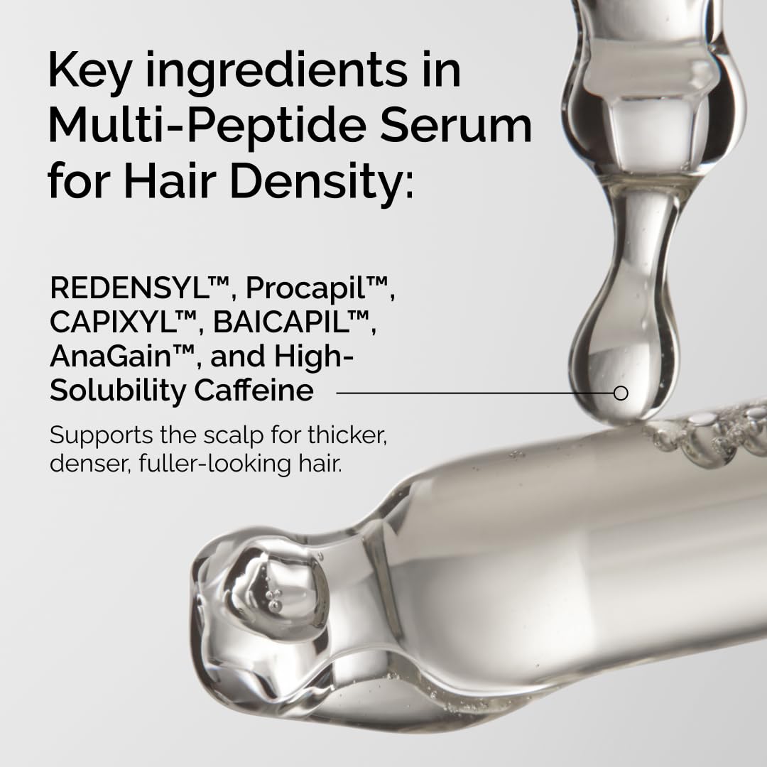 The Ordinary Multi-Peptide Serum for Hair Density, Peptide-Powered Formula for Thicker, Fuller Looking Hair, 60 ml